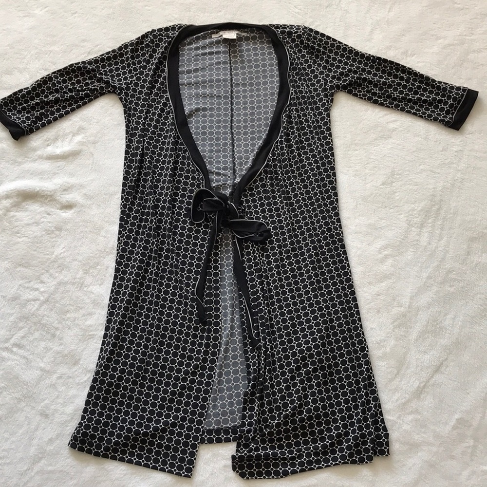 Max Studio front-tie cardigan